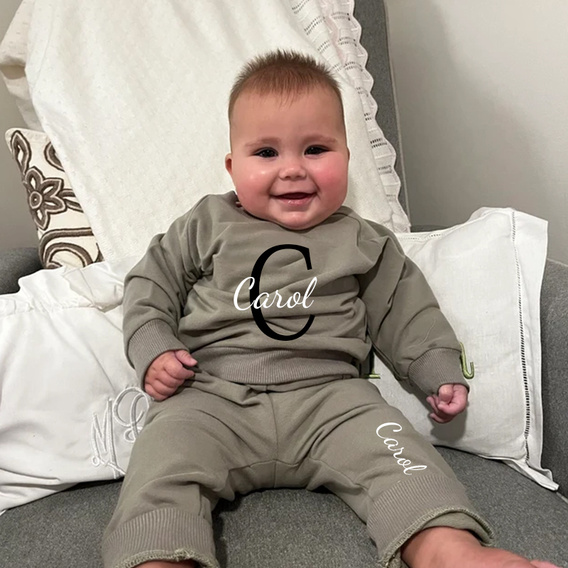 Personalized Kids Cozy Unisex Sweatshirt Set| Cloth108