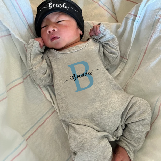 Personalized Baby Newborn Initial & Name Going Home Sets| BBCloth12