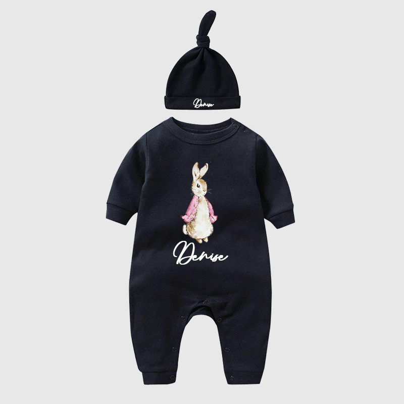 Personalized Blue & Pink Rabbit Baby Going Home Sets| BBCloth13