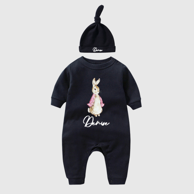 Personalized Blue & Pink Rabbit Baby Going Home Sets| BBCloth13