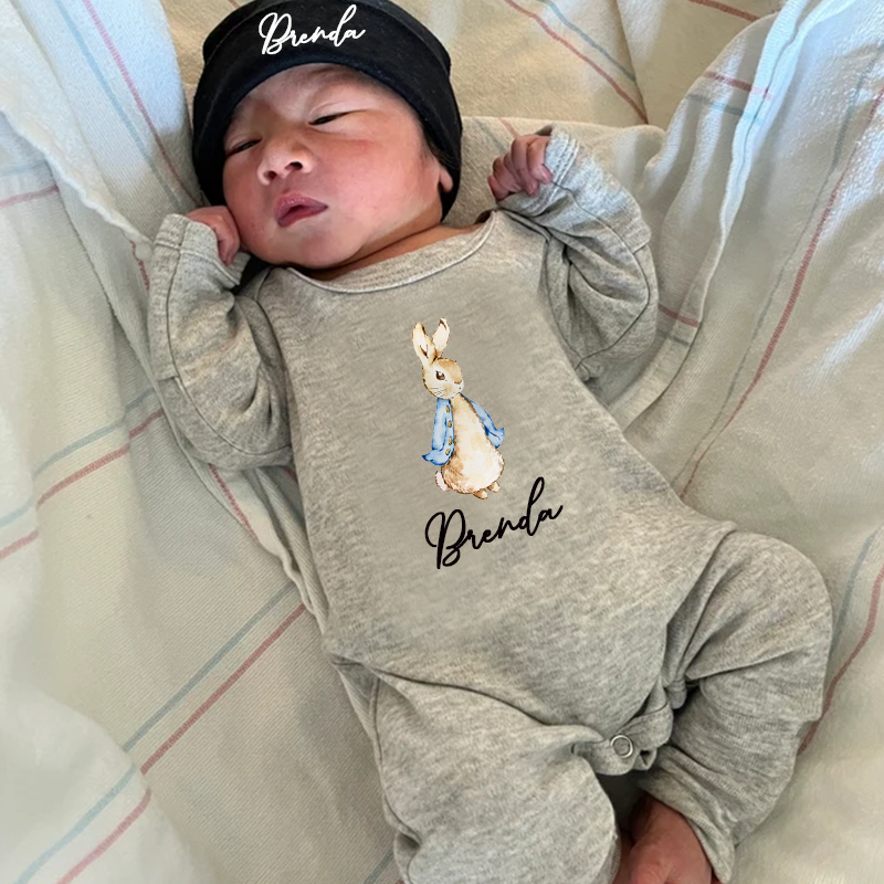 Personalized Blue & Pink Rabbit Baby Going Home Sets| BBCloth13