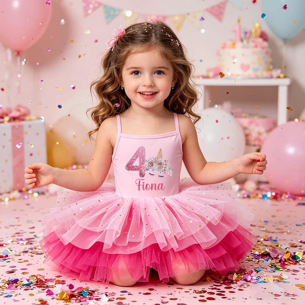 Personalized Girl Birthday Unicorn Tutu Dress| Dress97