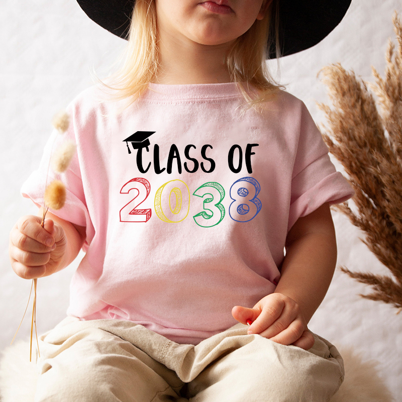 Personalized Kids Class Of 2038 Handprint Graduation Shirt| Cloth182