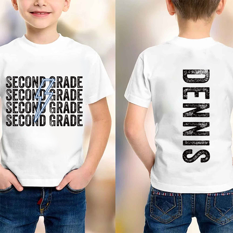 Personalized Kids Back To School Name T-Shirt| Cloth1480