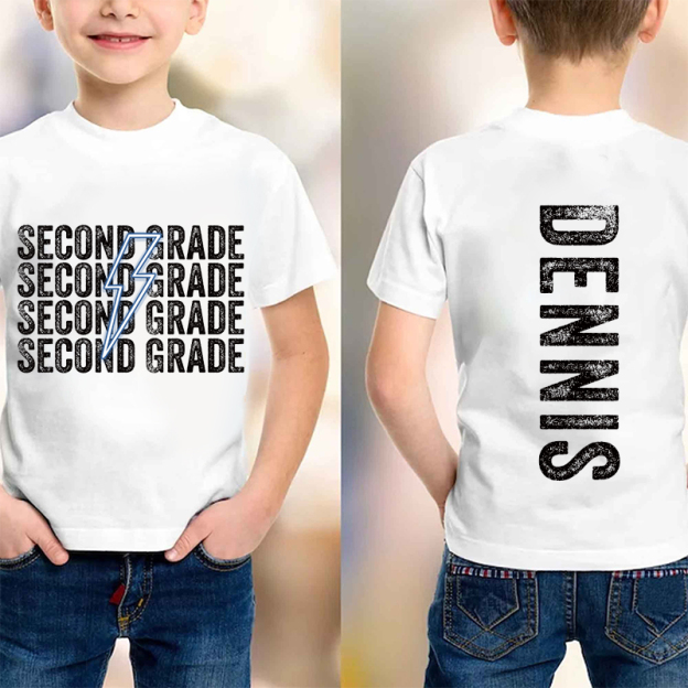 Personalized Kids Back To School Name T-Shirt| Cloth1480