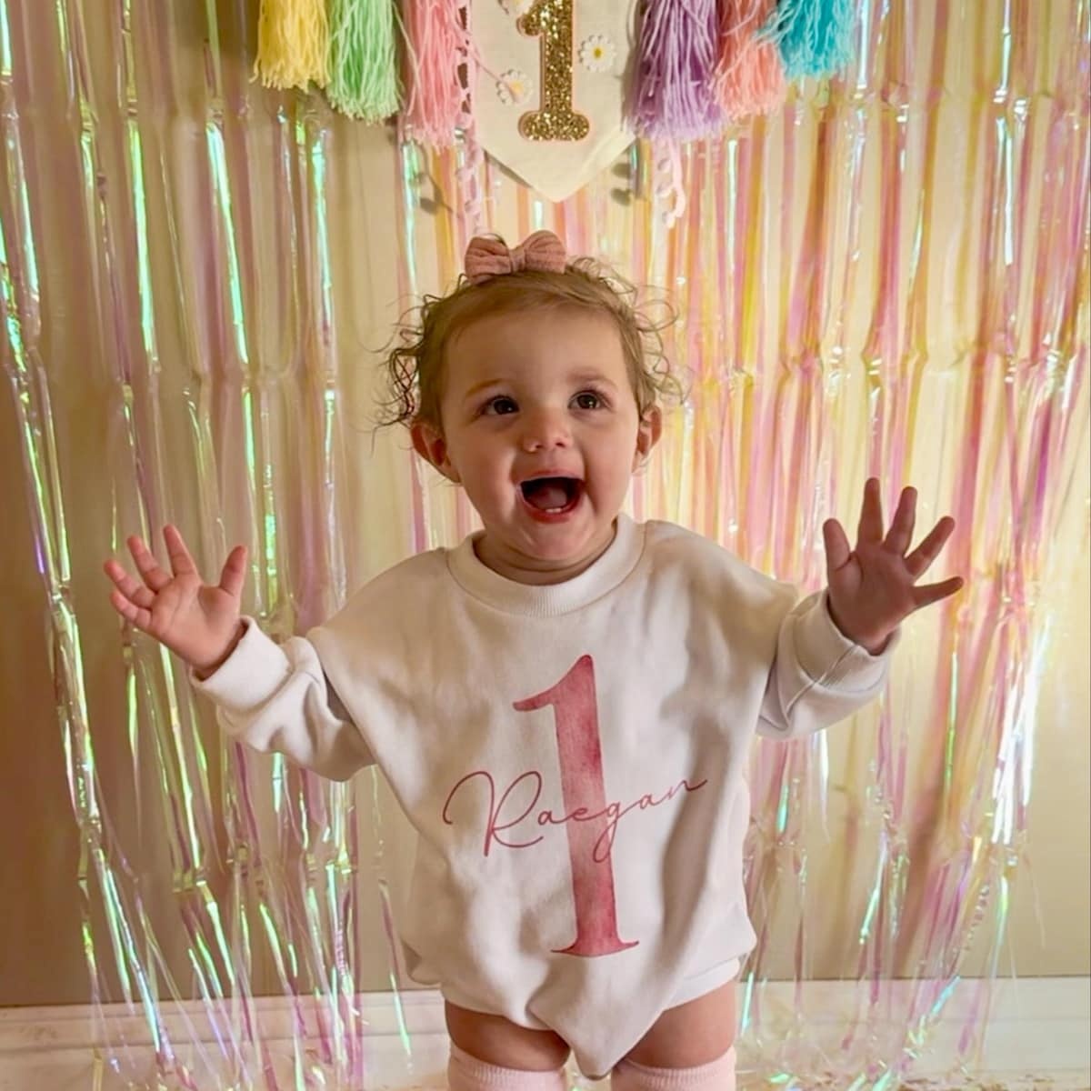 ]Personalized Baby 1st Birthday Sweatshirt Romper| BBcloth82