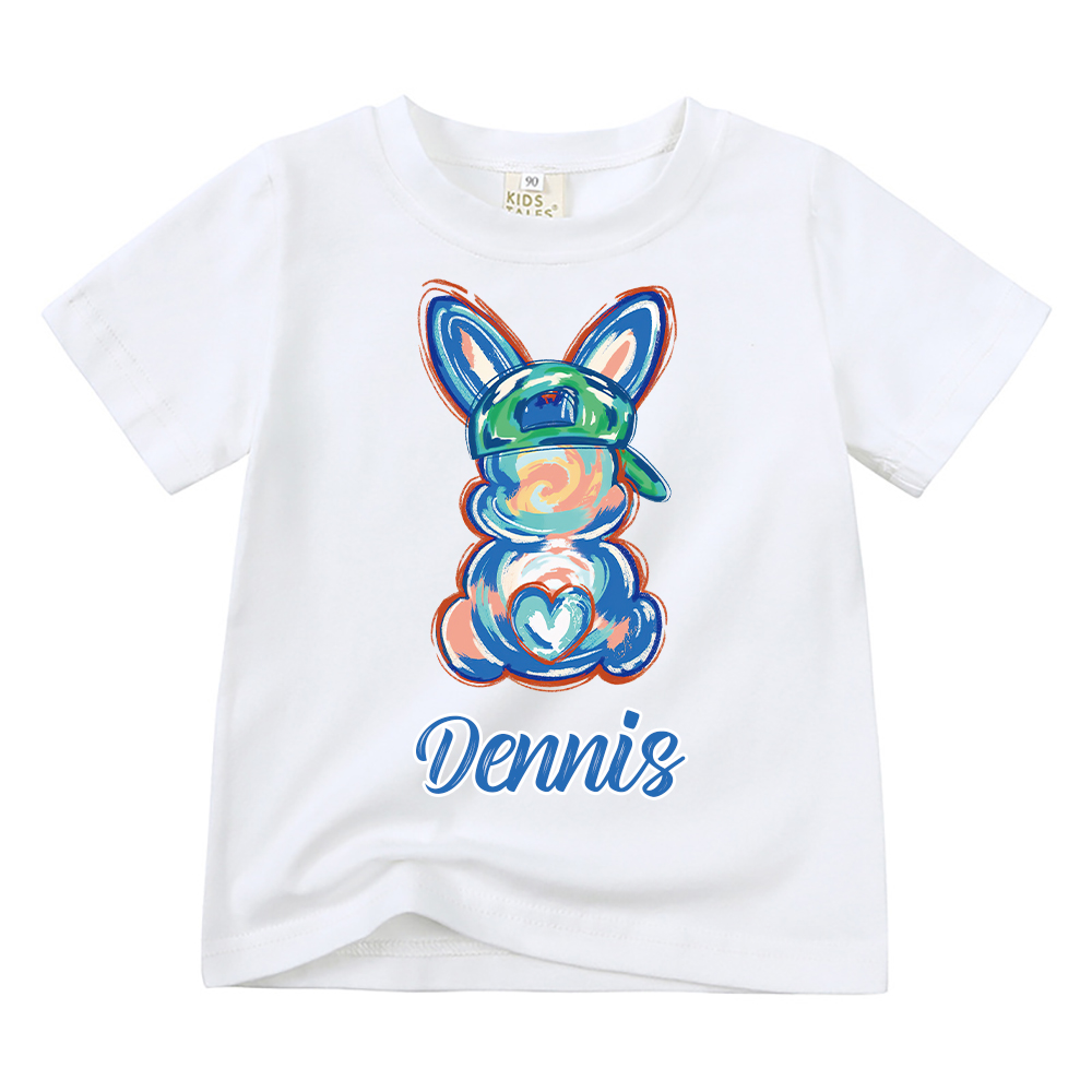Personalized Kid Cozy Soft Easter Bunny T-Shirt | inTee13