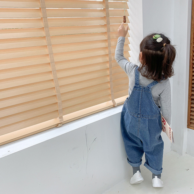 Personalized Kids Oversized Denim Overalls| Pants06