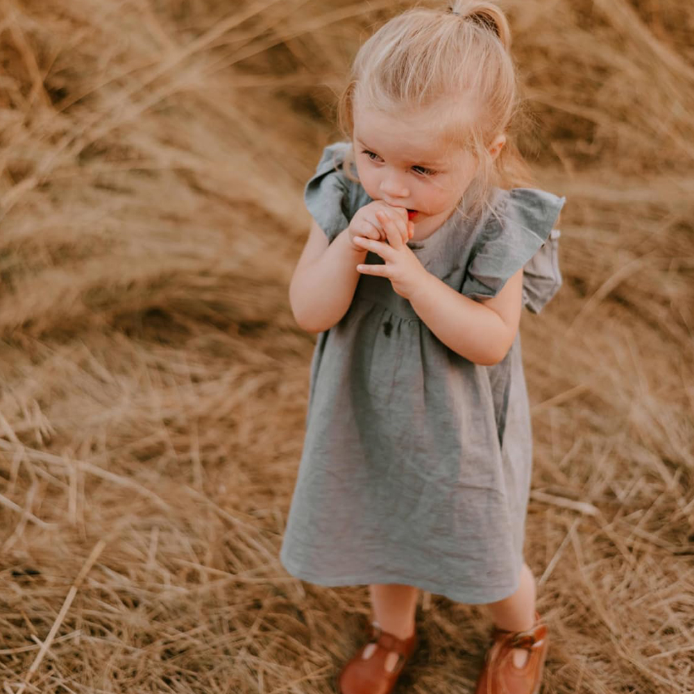 Personalized Girls Name Sleeveless Ruffle Dress| Dress18