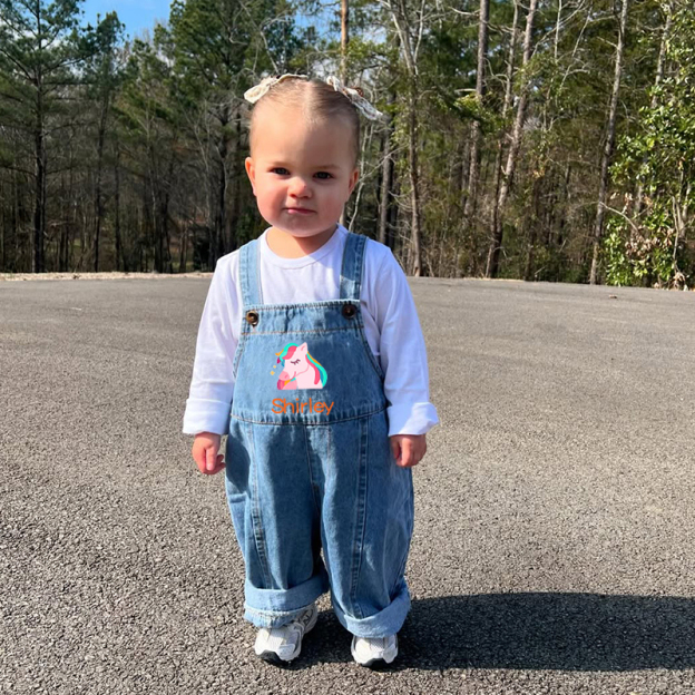 Personalized Kids Oversized Denim Loose Overalls| Pants0703