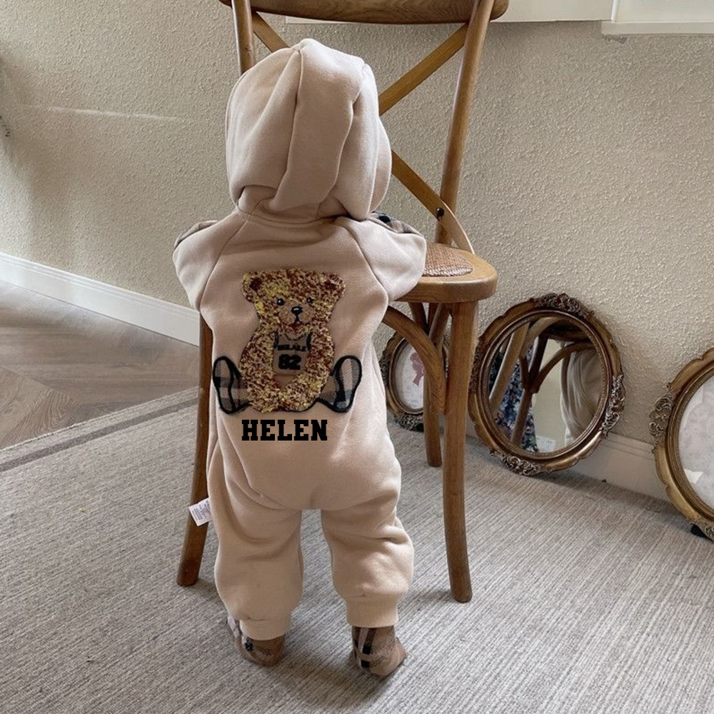 Personalized Baby Bear Jumpsuit| BBcloth107