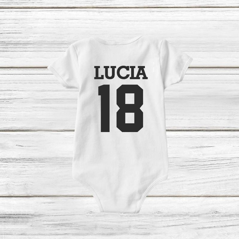 Personalised Dad and Baby Last Name Number Matching Shirts| Match02