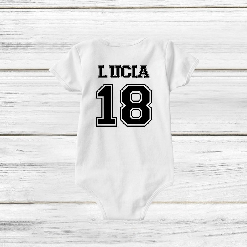 Personalised Dad and Baby Last Name Number Matching Shirts| Match03