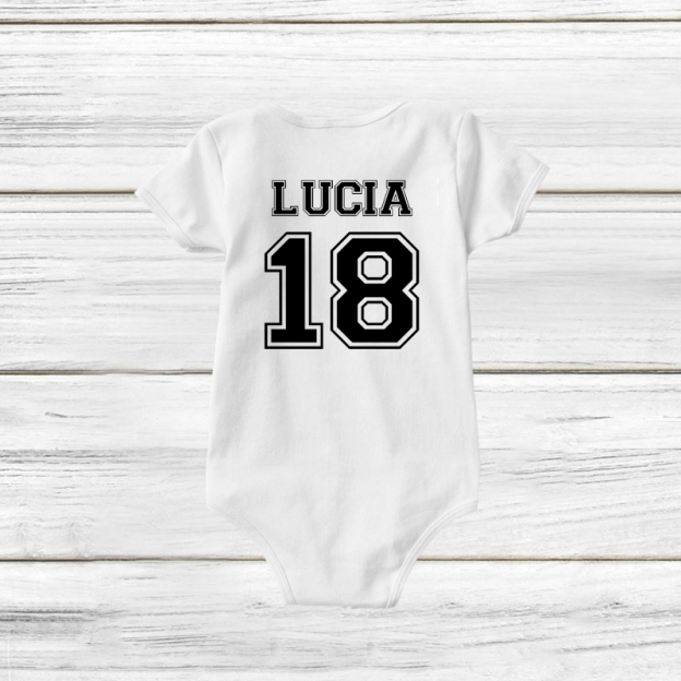 Personalised Dad and Baby Last Name Number Matching Shirts| Match03