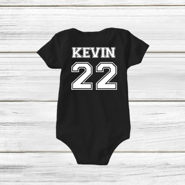Personalised Dad and Baby Last Name Number Matching Shirts| Match03