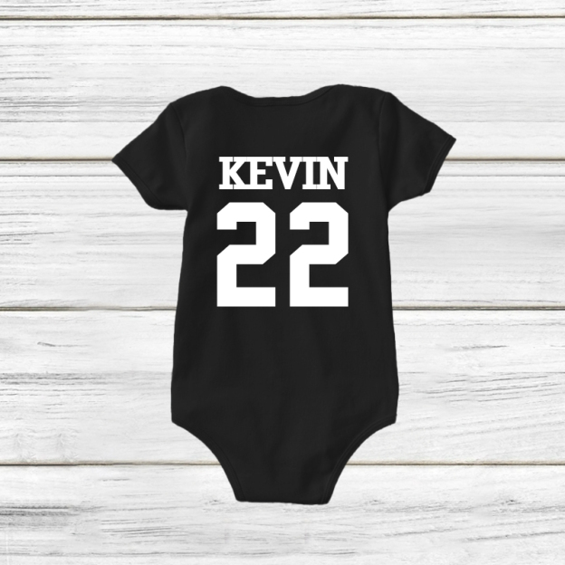 Personalised Dad and Baby Last Name Number Matching Shirts| Match02