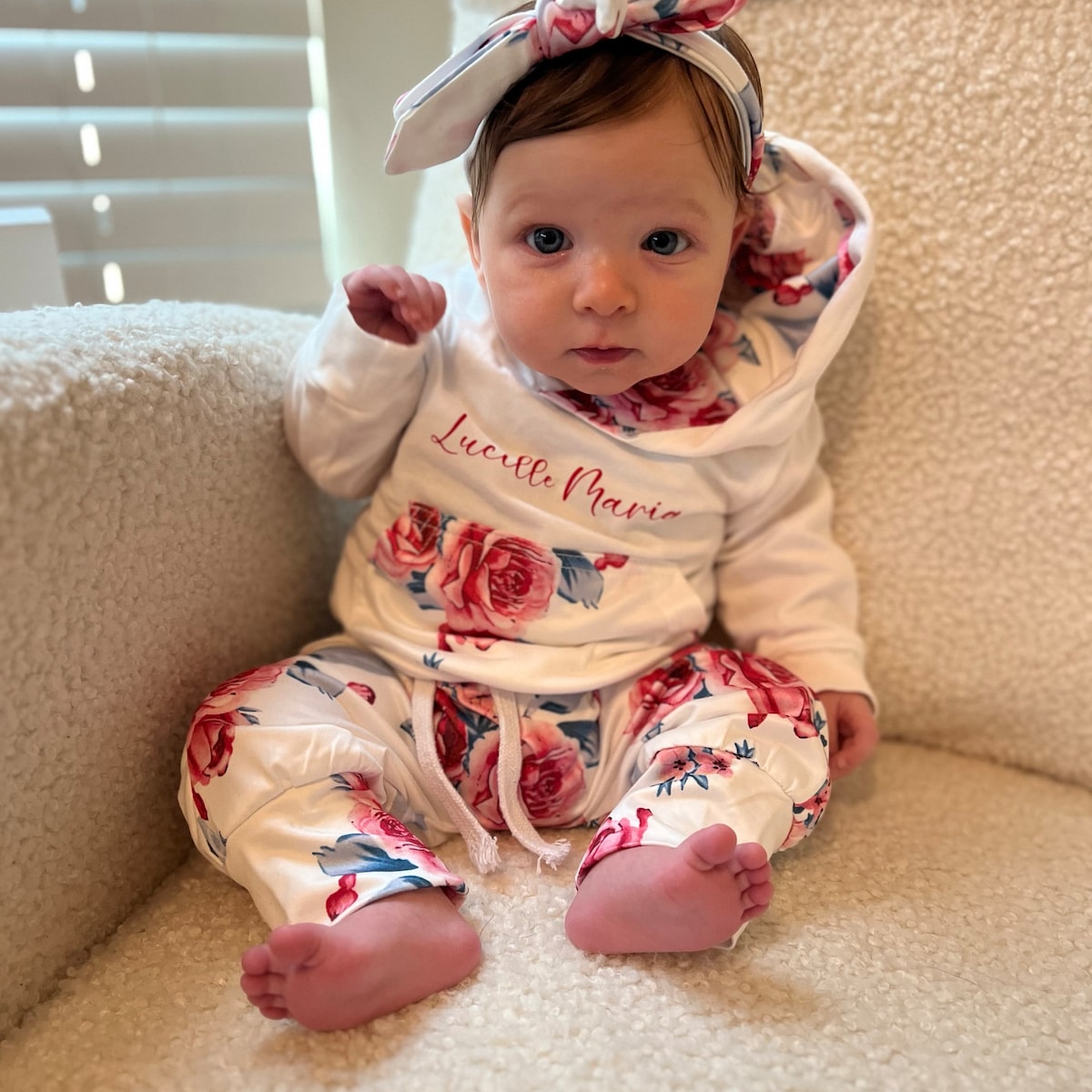 Personalized Baby Girl Flower Outfit| BBcloth85