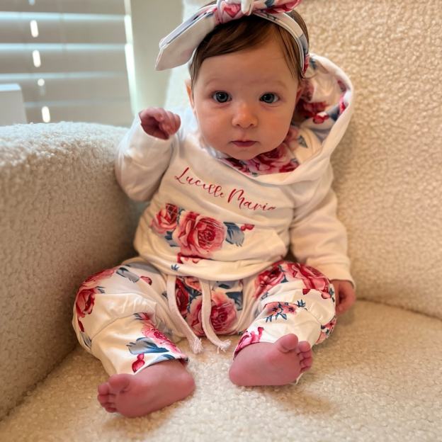 Personalized Baby Girl Flower Outfit| BBcloth85