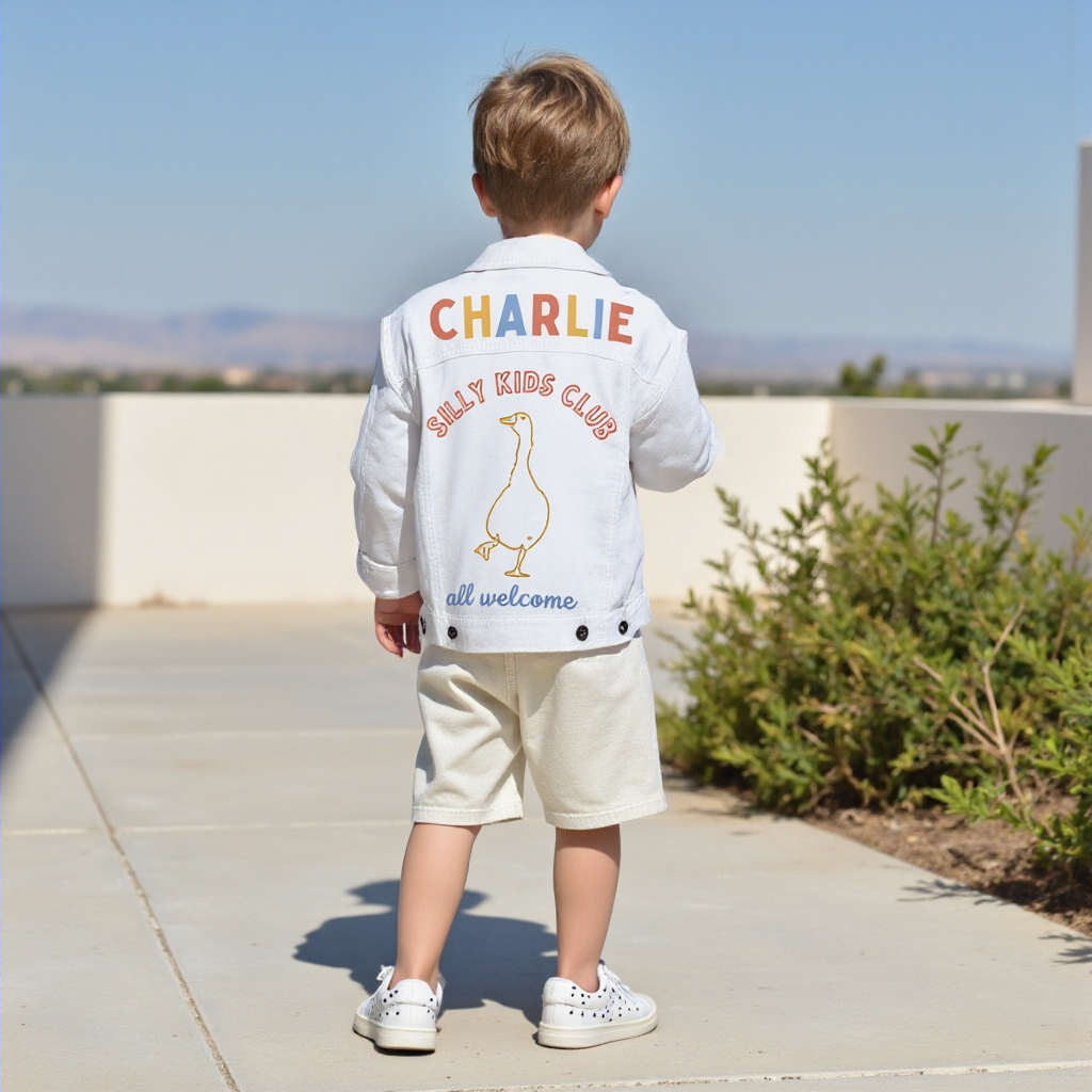 Personalized Kid Goose White Jacket| Cloth229