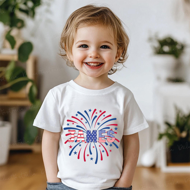 Personalized Kid 4th Of July Independence T-Shirt| Cloth1460
