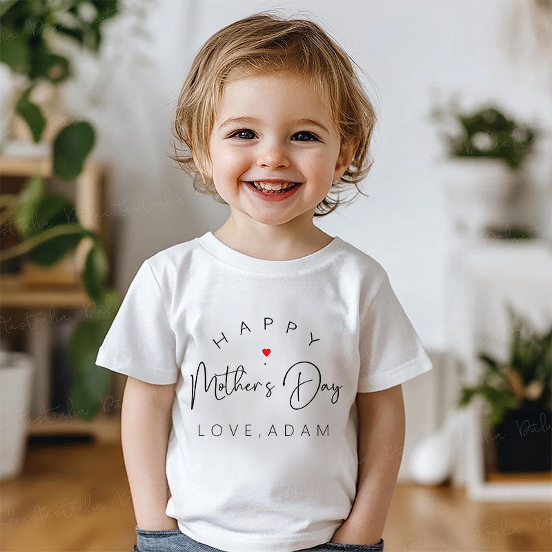 Personalized Kid Happy Mother's Day T-Shirt| Cloth1438