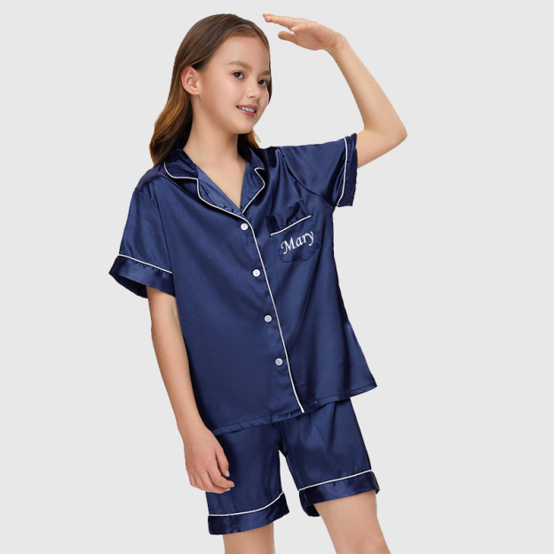 Personalized Kids Silk Pajamas| Cloth74