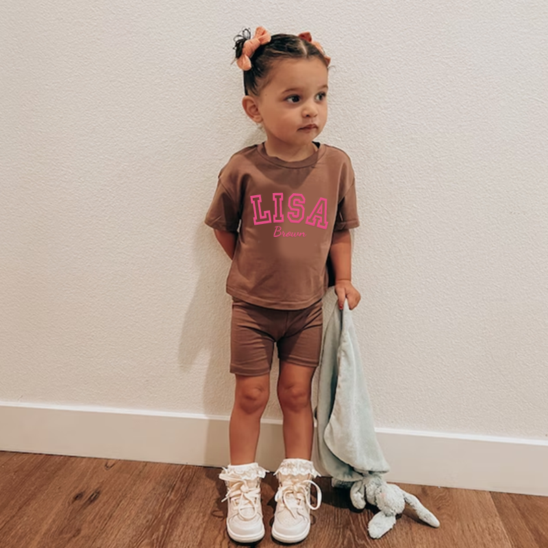 Personalized Kids Name Toddler shorts Set| Cloth150