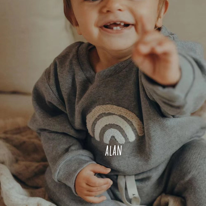 Personalized Kids Cozy Soft Sweatshirt  Set| Cloth49 (Beanie not included)