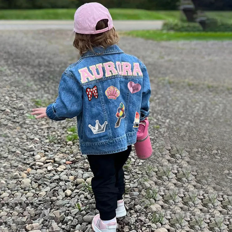 Personalized Kids Denim Patch Jacket| Cloth178