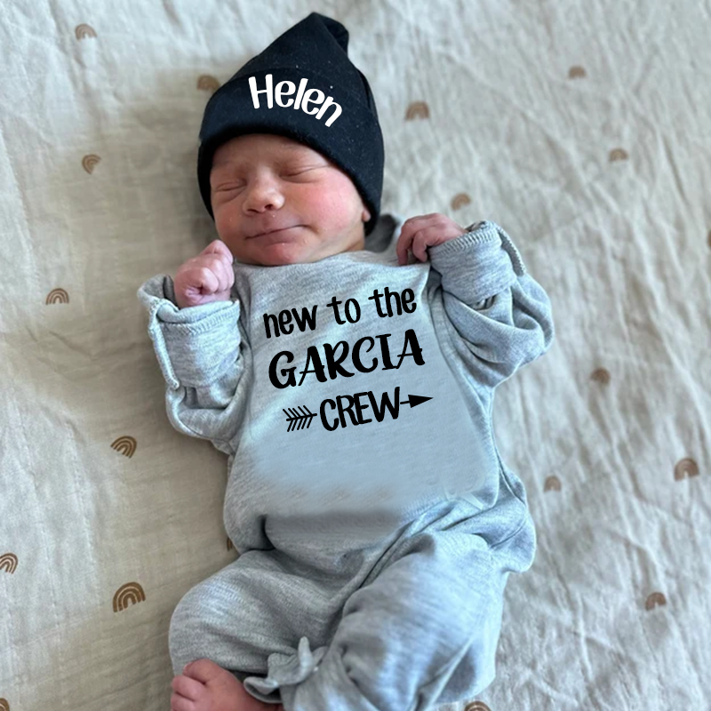 Personalized Baby With Hat Cozy Going Home Sets| BBCloth67