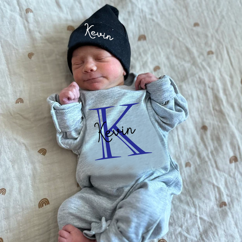 Personalized Baby With Hat Cozy Going Home Sets| BBCloth67