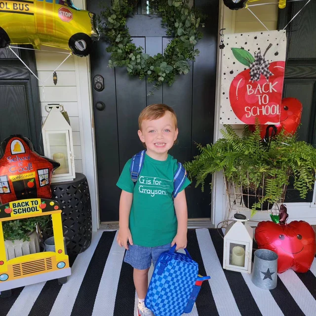 Personalized Kids Back To School Alphabet Name T-Shirt| Cloth1902