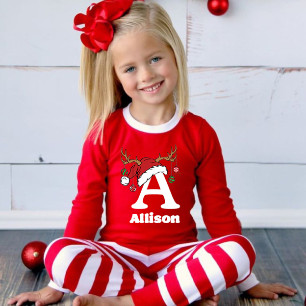 Personalized Family Monogram Christmas Pajamas Set| Cloth2402