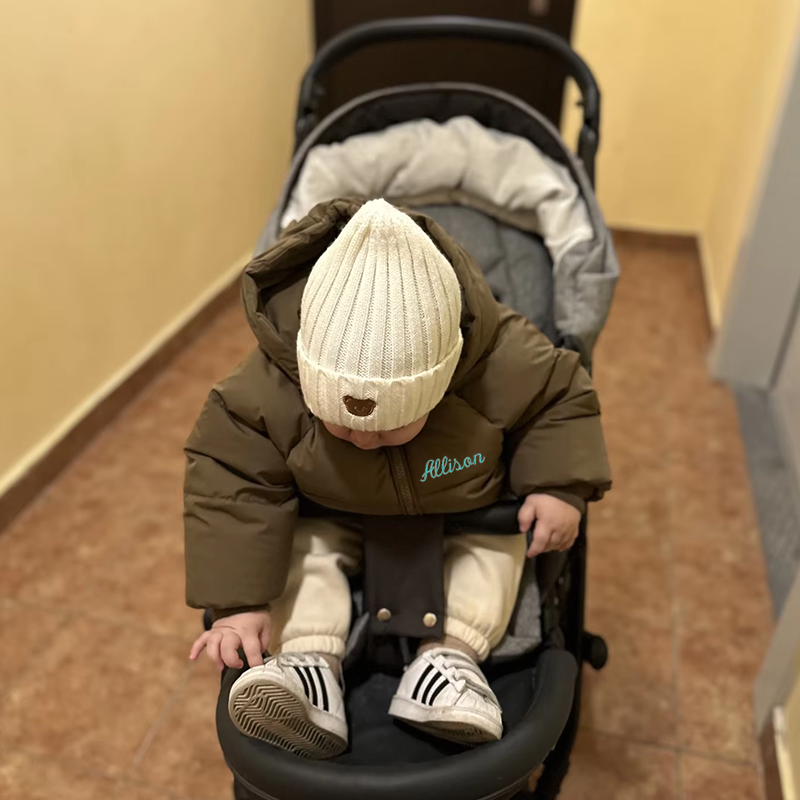 Personalized Kids Winter Thicken Warm Embroidered Hooded Jacket| Cloth203