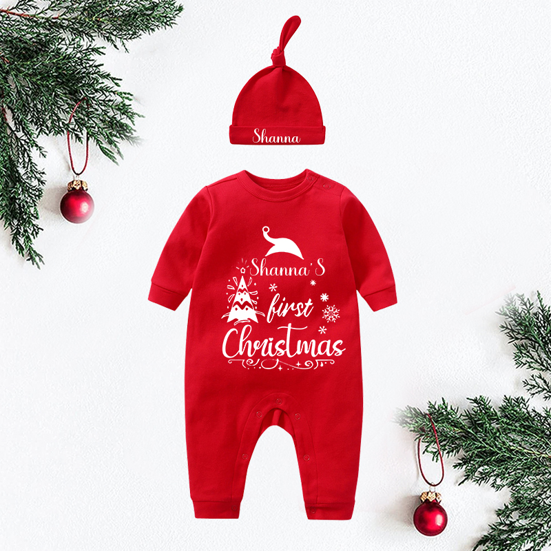 Personalized Baby My First Christmas Outfit| BBCloth1213