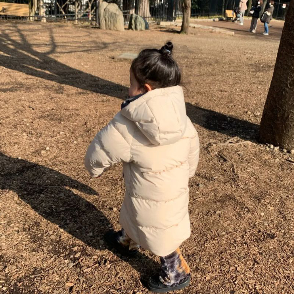 Personalized Kid Leather Patch Winter Thickened Warm Jacket| Cloth211