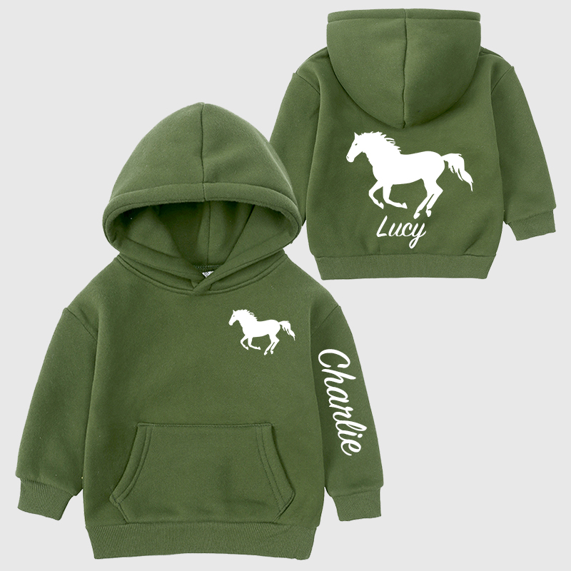Personalized Kids Name Horse Cozy Hoodie| Cloth11602