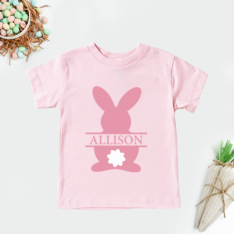 Personalized Kids Bunny Summer T-Shirt| Cloth1410