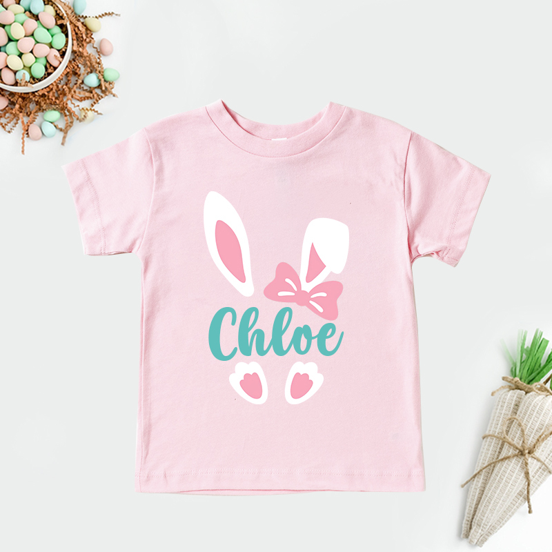Personalized Kids Bunny Summer T-Shirt| Cloth1412