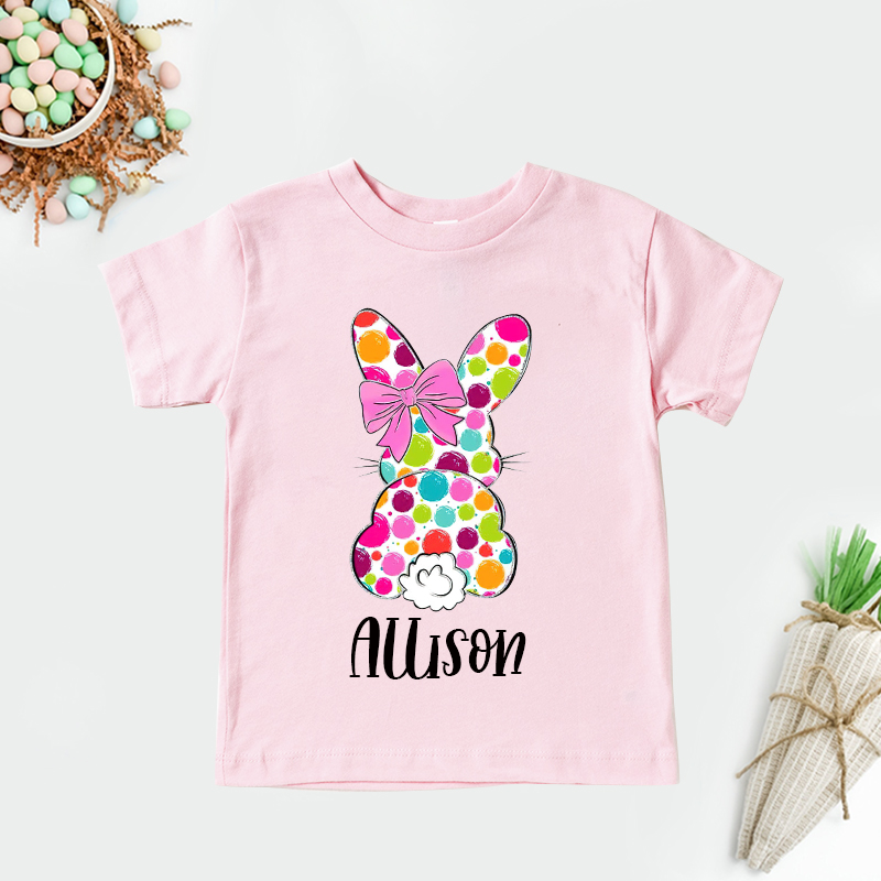 Personalized Kids Bunny Summer T-Shirt| Cloth1414