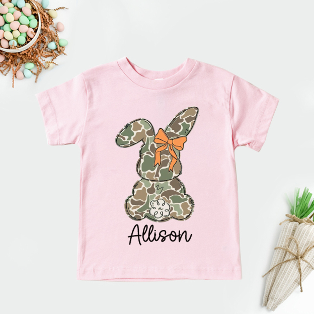 Personalized Kids Bunny Summer T-Shirt| Cloth1415