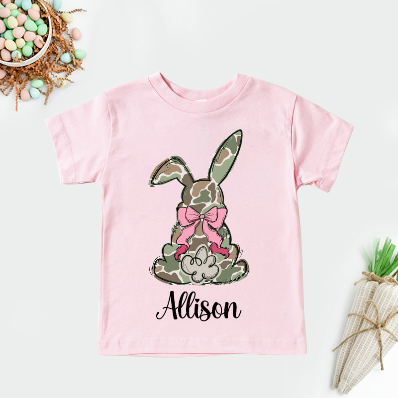 Personalized Kids Bunny Summer T-Shirt| Cloth1416