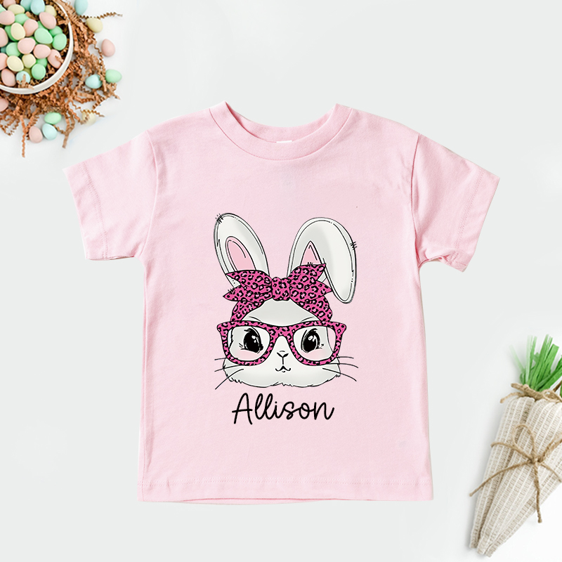 Personalized Kids Bunny Summer T-Shirt| Cloth1419