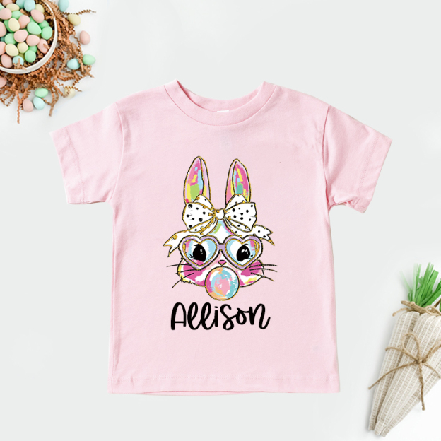 Personalized Kid Bunny Summer T-Shirt| Cloth1430