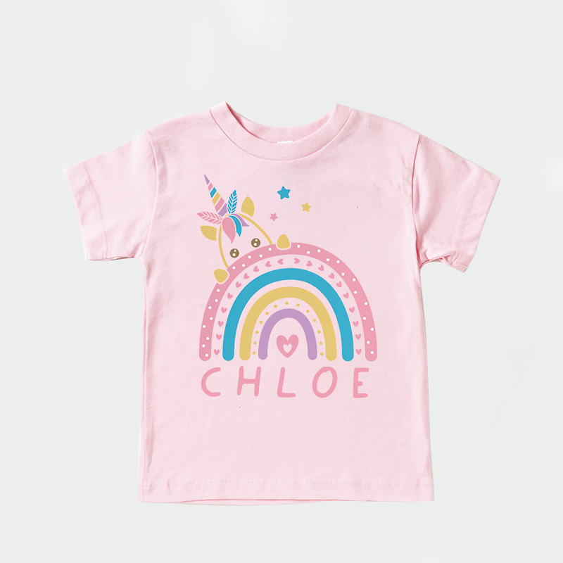 Personalized Girl Unicorn Birthday Party T-Shirt| Cloth1434