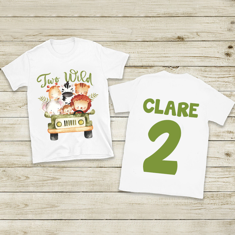 Personalized Kid Safari Birthday Cozy T-Shirt| Cloth1446