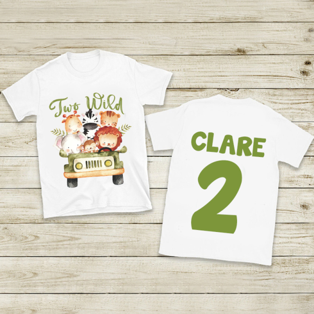 Personalized Kid Safari Birthday Cozy T-Shirt| Cloth1446