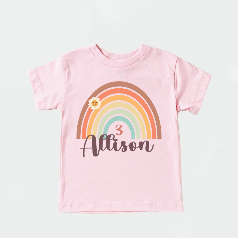 Personalized Girl Colorful Birthday T-Shirt| Cloth1472