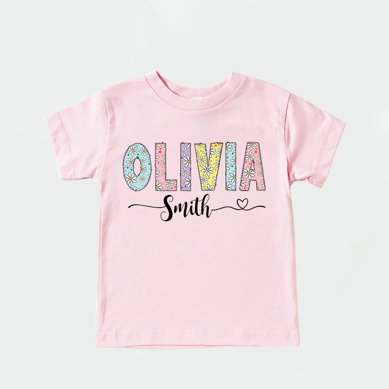 Personalized Girl Colorful Daisy Birthday T-Shirt| Cloth1474