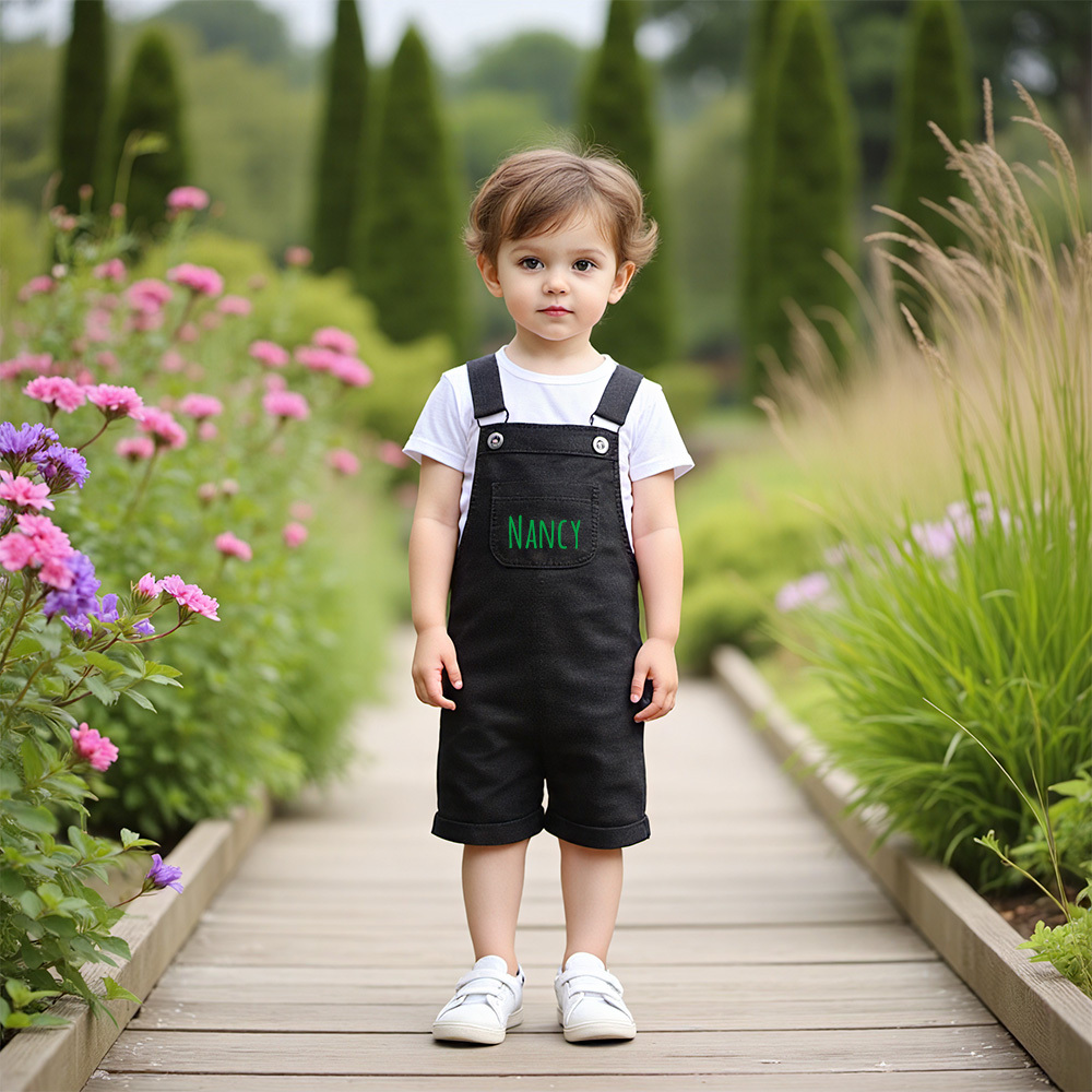 Personalized Kids Multicolor Cozy Overalls| Pants18